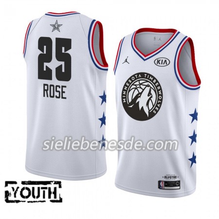 Kinder NBA Minnesota Timberwolves Trikot Derrick Rose 25 2019 All-Star Jordan Brand Weiß Swingman
